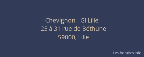 Chevignon - Gl Lille