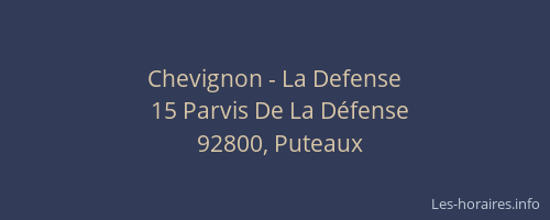 Chevignon - La Defense