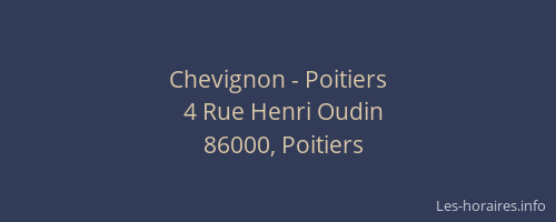 Chevignon - Poitiers