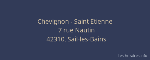 Chevignon - Saint Etienne