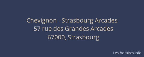 Chevignon - Strasbourg Arcades