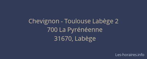 Chevignon - Toulouse Labège 2