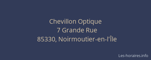 Chevillon Optique