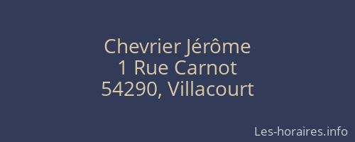 Chevrier Jérôme