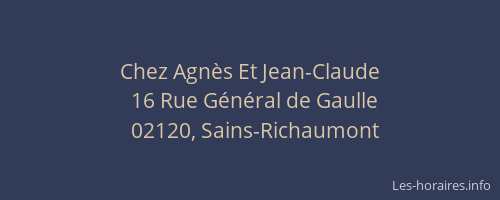 Chez Agnès Et Jean-Claude