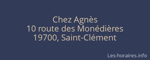 Chez Agnès