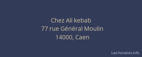 Chez Ali kebab