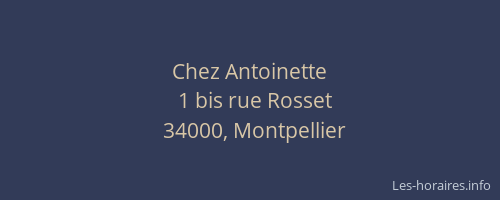 Chez Antoinette