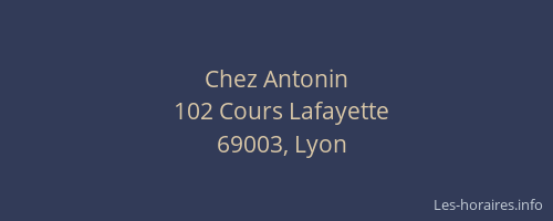 Chez Antonin