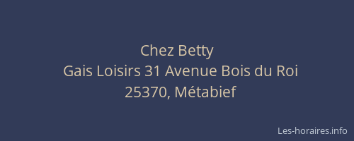 Chez Betty