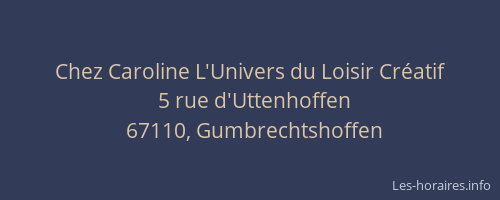 Chez Caroline L'Univers du Loisir Créatif