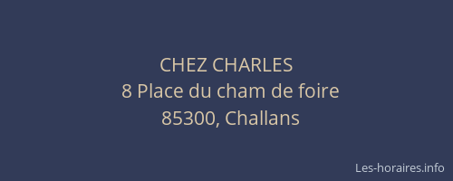 CHEZ CHARLES