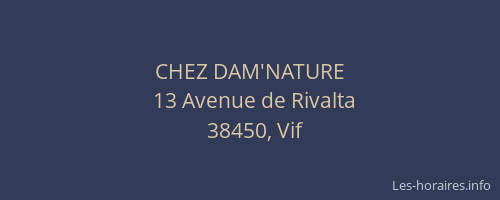 CHEZ DAM'NATURE