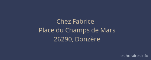 Chez Fabrice