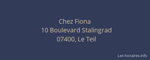 Chez Fiona