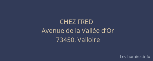 CHEZ FRED