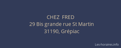 CHEZ  FRED