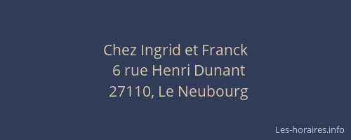 Chez Ingrid et Franck