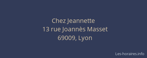 Chez Jeannette