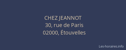 CHEZ JEANNOT