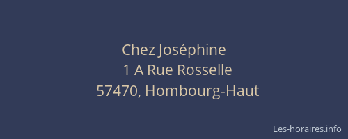 Chez Jos&eacute;phine