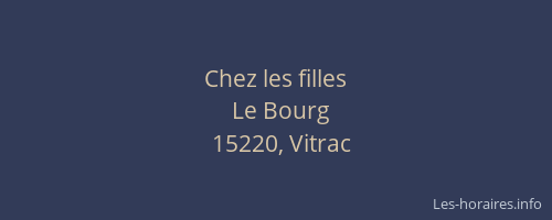 Chez les filles