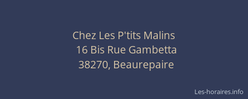 Chez Les P'tits Malins