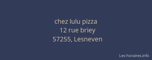 chez lulu pizza