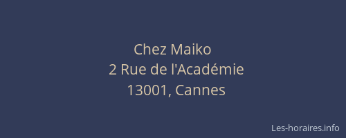 Chez Maiko