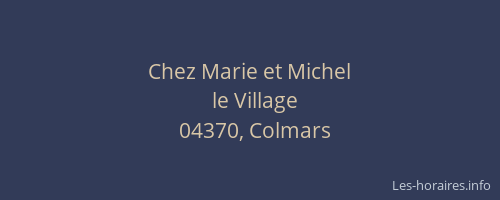 Chez Marie et Michel