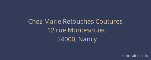 Chez Marie Retouches Coutures