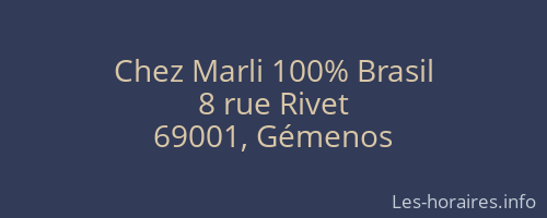 Chez Marli 100% Brasil