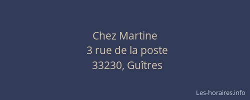 Chez Martine