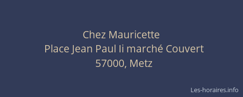 Chez Mauricette