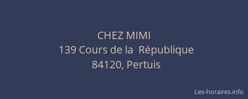 CHEZ MIMI