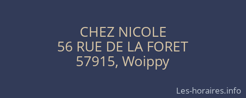 CHEZ NICOLE