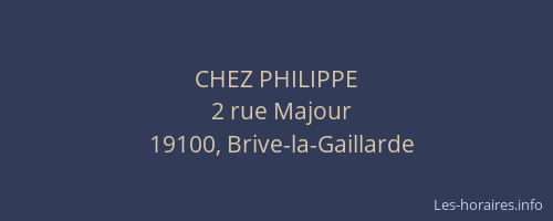 CHEZ PHILIPPE