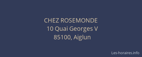 CHEZ ROSEMONDE