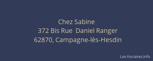 Chez Sabine