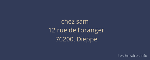 chez sam