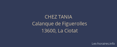 CHEZ TANIA