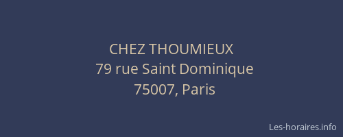 CHEZ THOUMIEUX