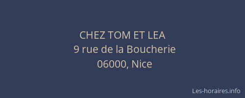 CHEZ TOM ET LEA