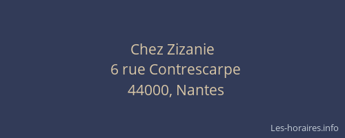 Chez Zizanie