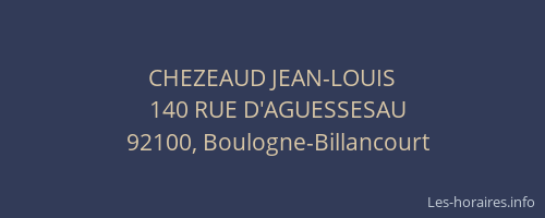 CHEZEAUD JEAN-LOUIS