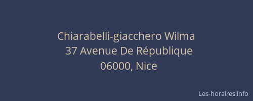 Chiarabelli-giacchero Wilma