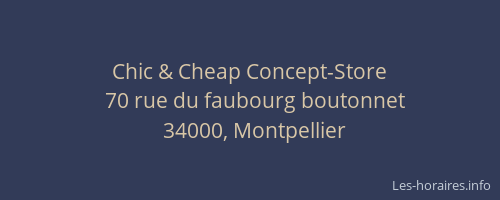 Chic & Cheap Concept-Store