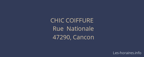 CHIC COIFFURE