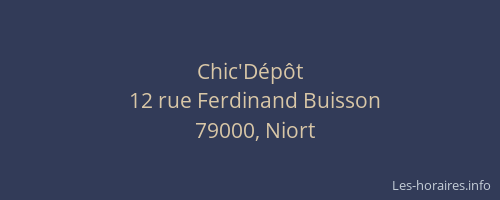 Chic'Dépôt