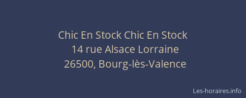Chic En Stock Chic En Stock